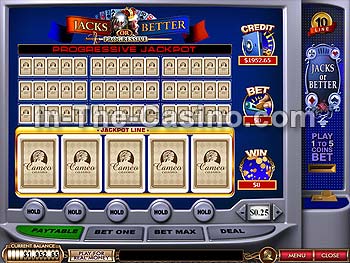 10-line Jacks Or Better at Cameo Casino