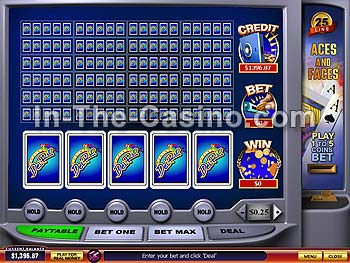 25-line Aces And Faces at Del Rio Casino