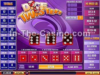 Dice Twister at Del Rio Casino
