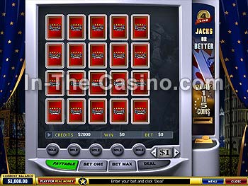 4-line Jacks Or Better at Europa Casino