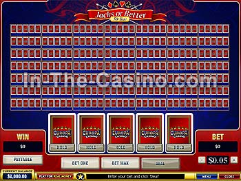 50-line Jacks Or Better at Europa Casino