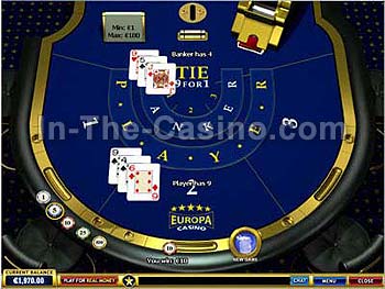 Baccarat at Europa Casino