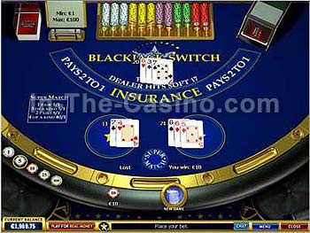 Blackjack Switch at Europa Casino