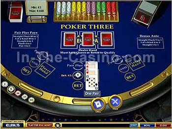Poker Three at Europa Casino