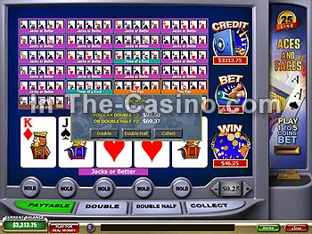 25-line Aces And Faces at Tropez Casino