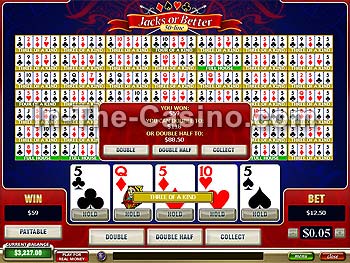 50-line Jacks Or Better at Tropez Casino