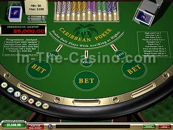Caribbean Poker at Tropez Casino