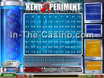 Keno Xperiment at Tropez Casino