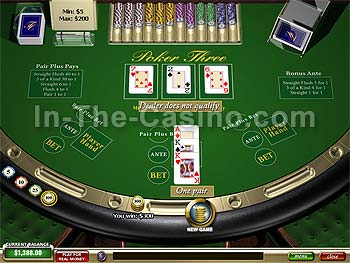 Poker Three at Tropez Casino