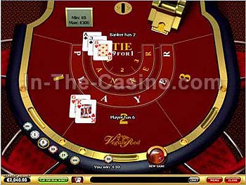 Baccarat at Vegas Red Casino