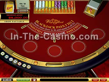 Blackjack Progressive at Vegas Red Casino