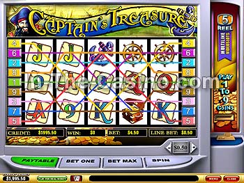 Captain's Treasure at Vegas Red Casino