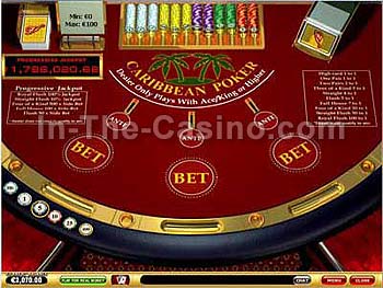 Caribbean Poker at Vegas Red Casino
