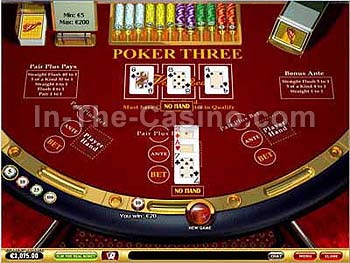 Poker Three at Vegas Red Casino