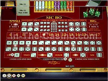 Sic Bo at Vegas Red Casino